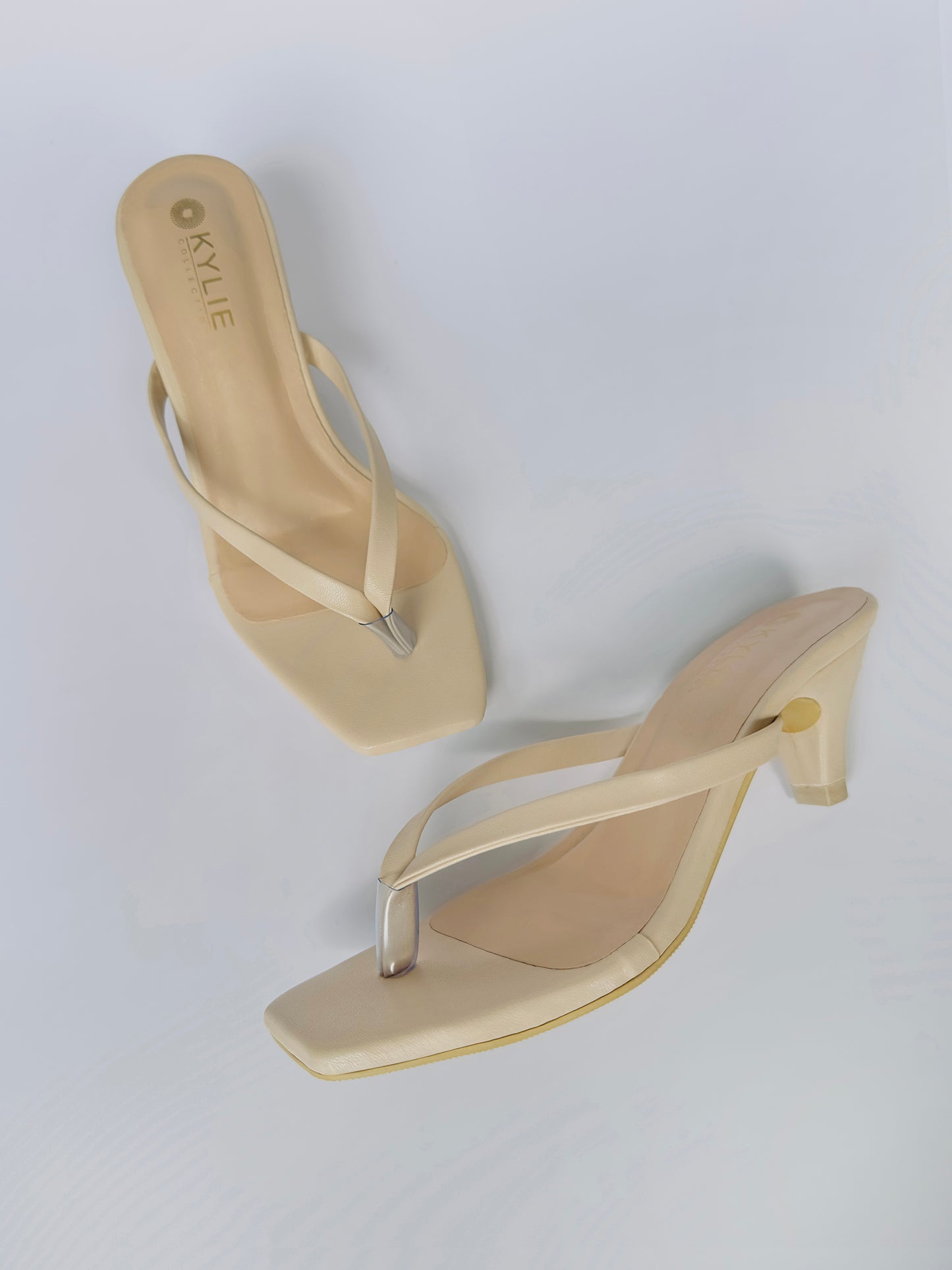 Two Strap Pointed Comfort Heel