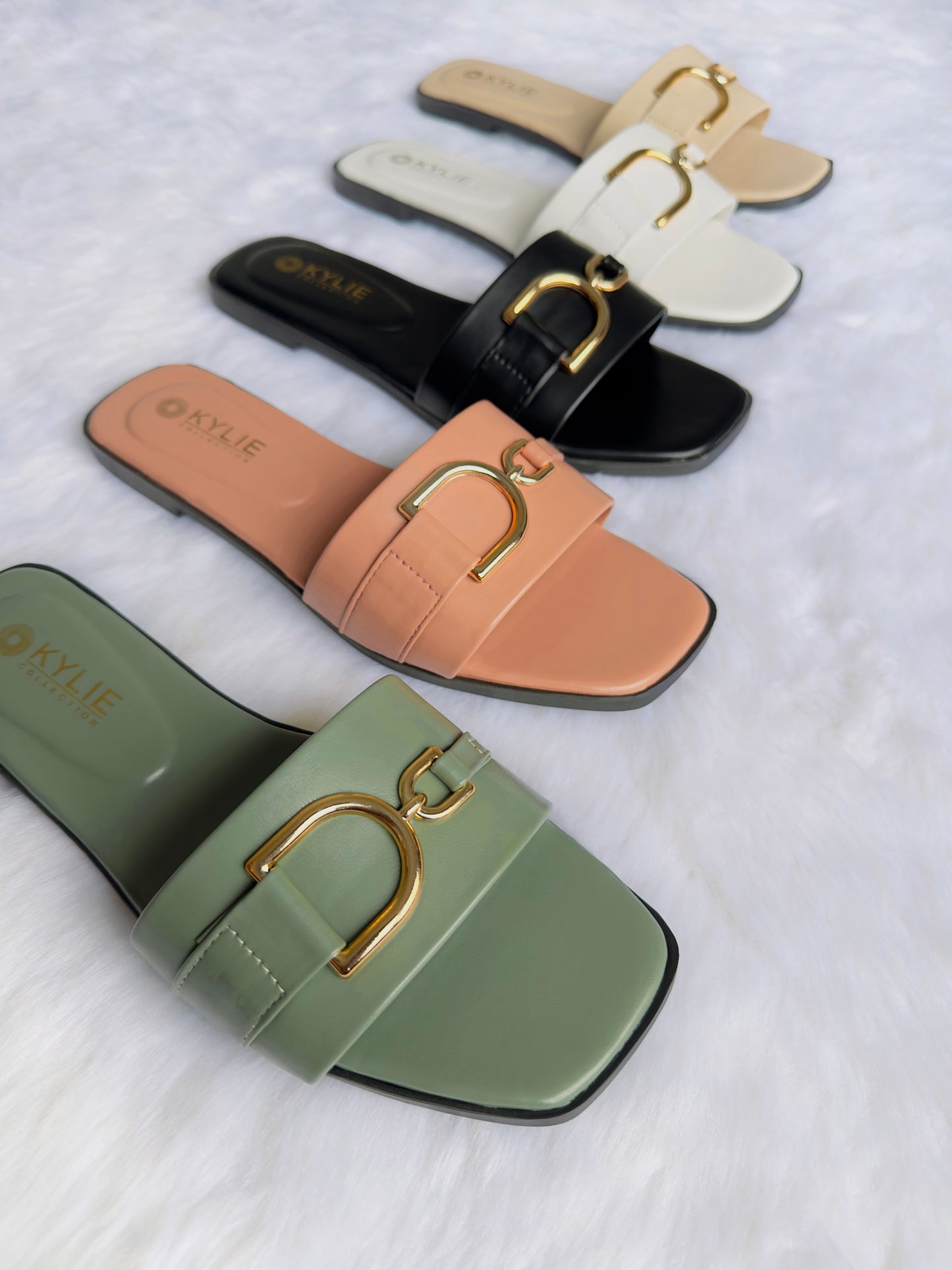 Slide Sandals with Ornament