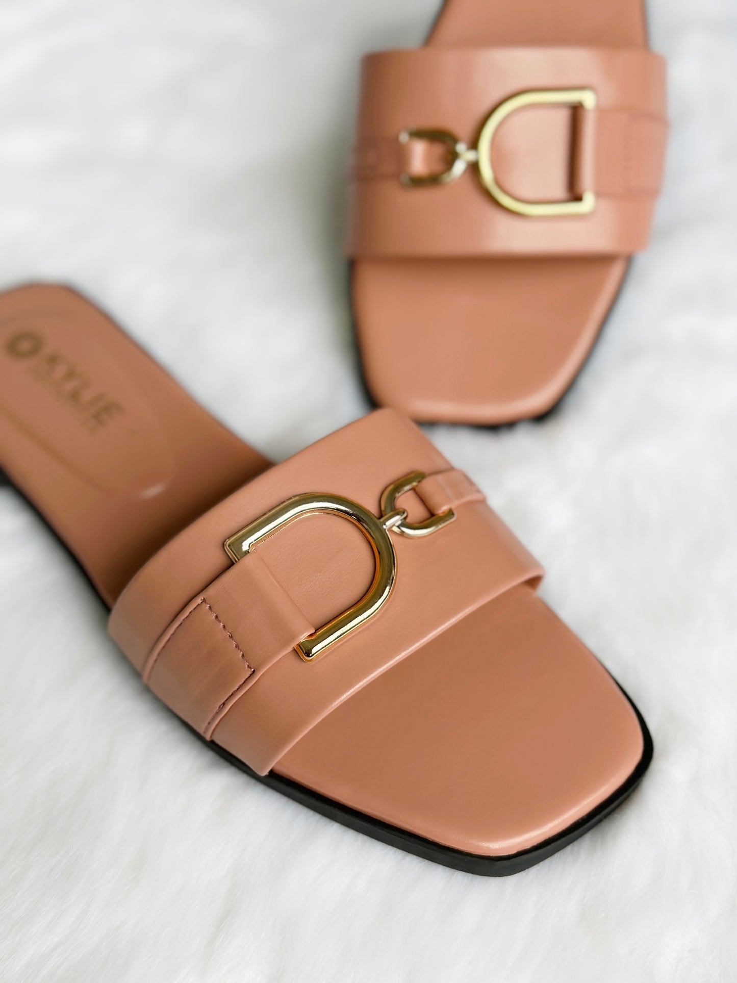 Slide Sandals with Ornament