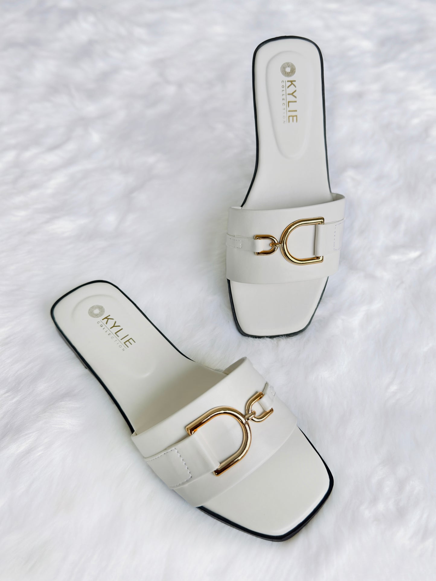 Slide Sandals with Ornament