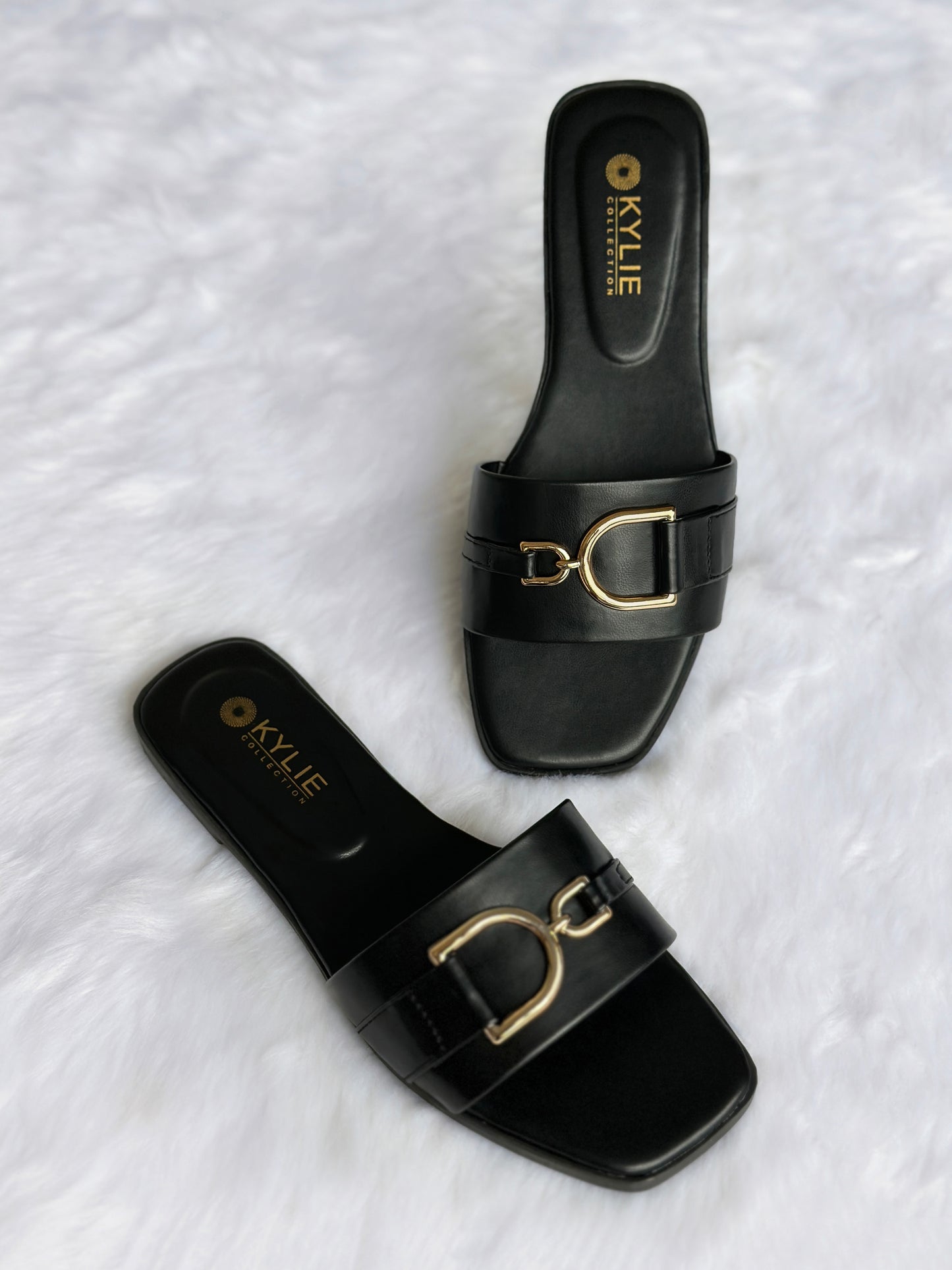 Slide Sandals with Ornament