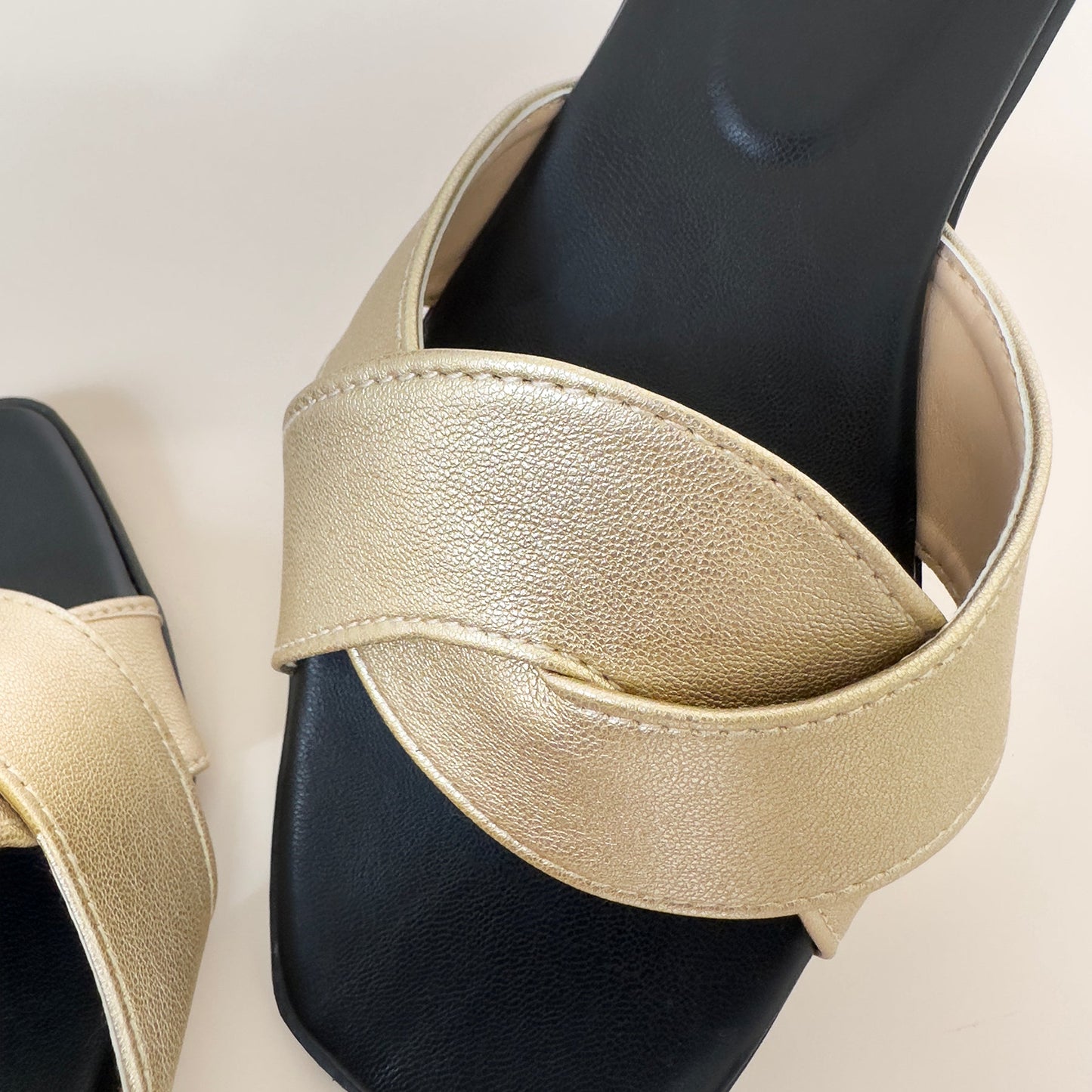 Cross Strap Slip-On Sandals