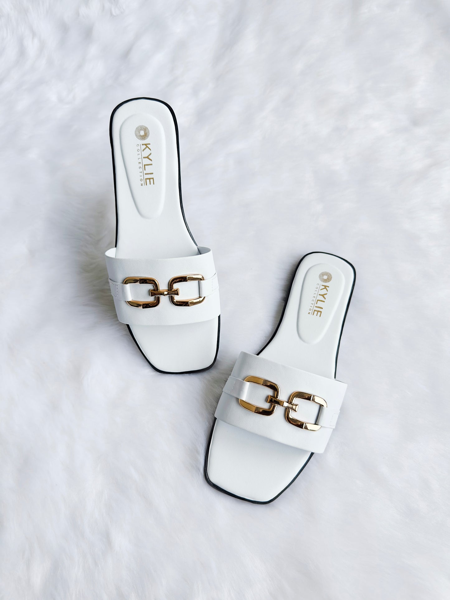 Slide Sandals with Ornament