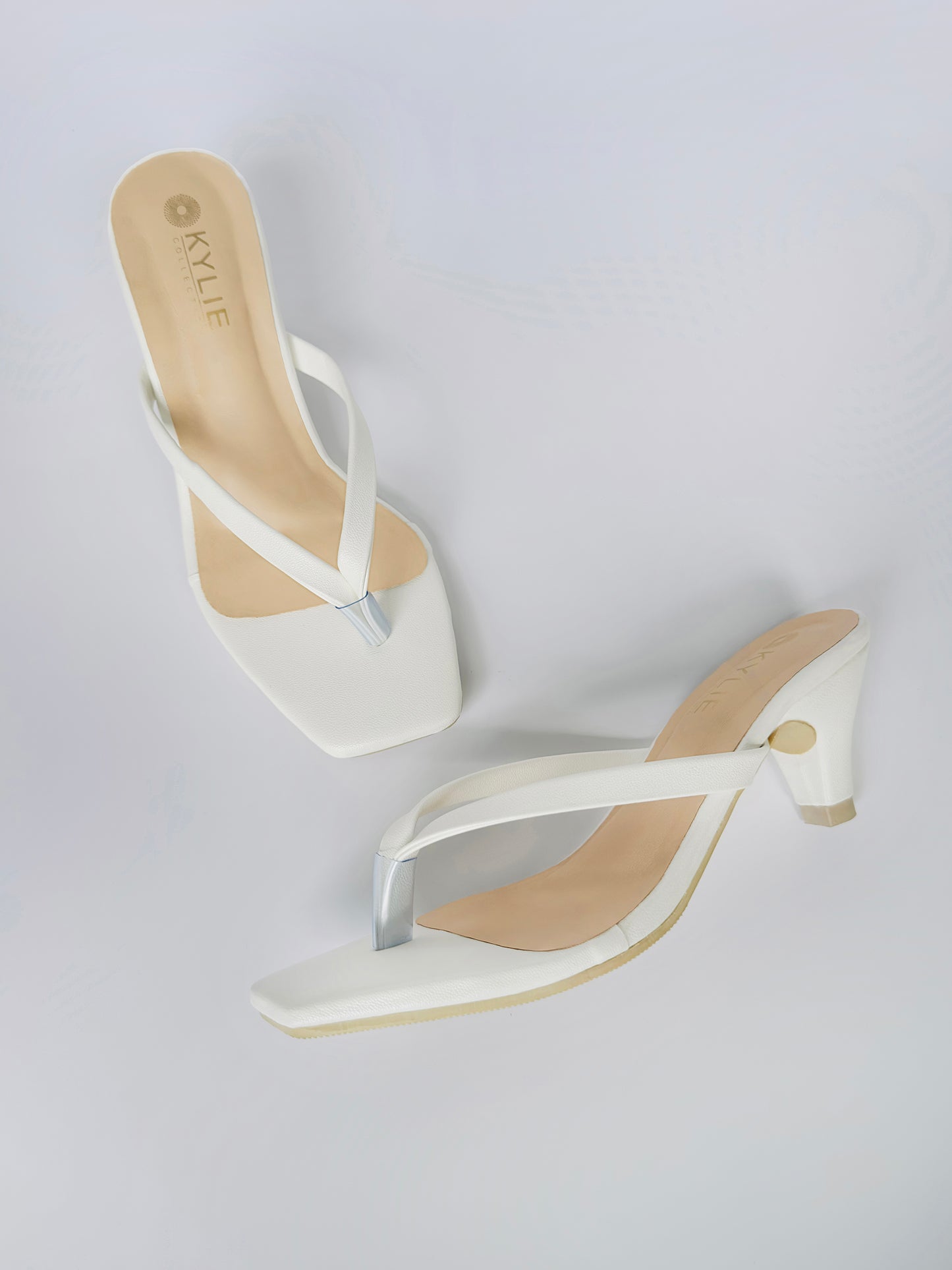 Two Strap Pointed Comfort Heel