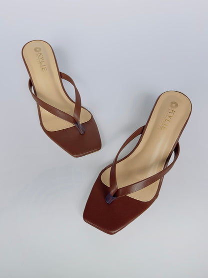 Two Strap Pointed Comfort Heel