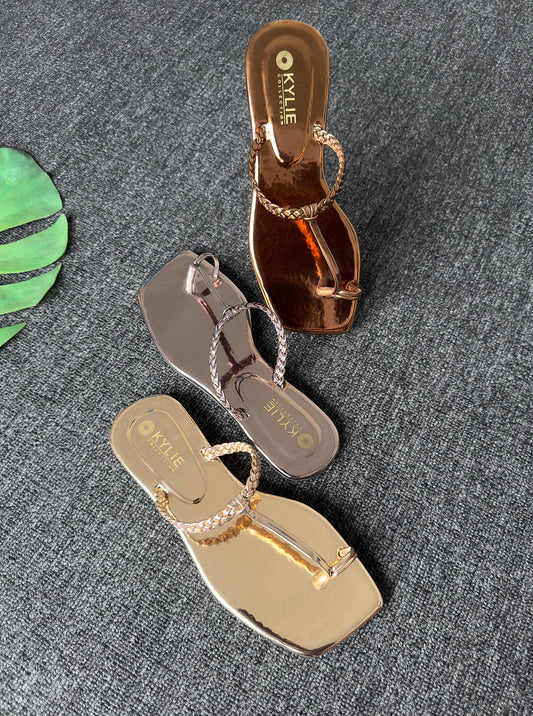 Simple Braided T-Strap Sandal
