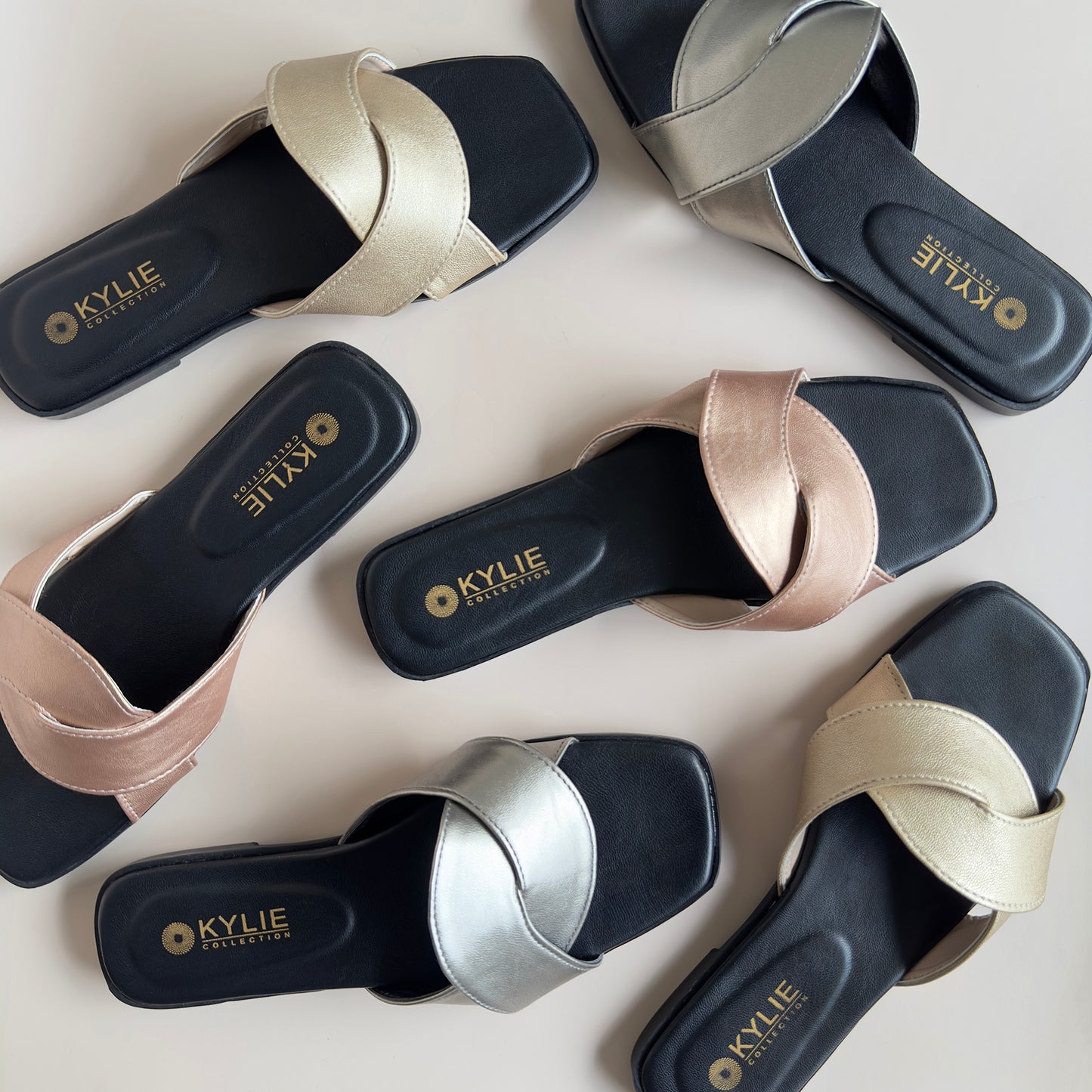 Cross Strap Slip-On Sandals