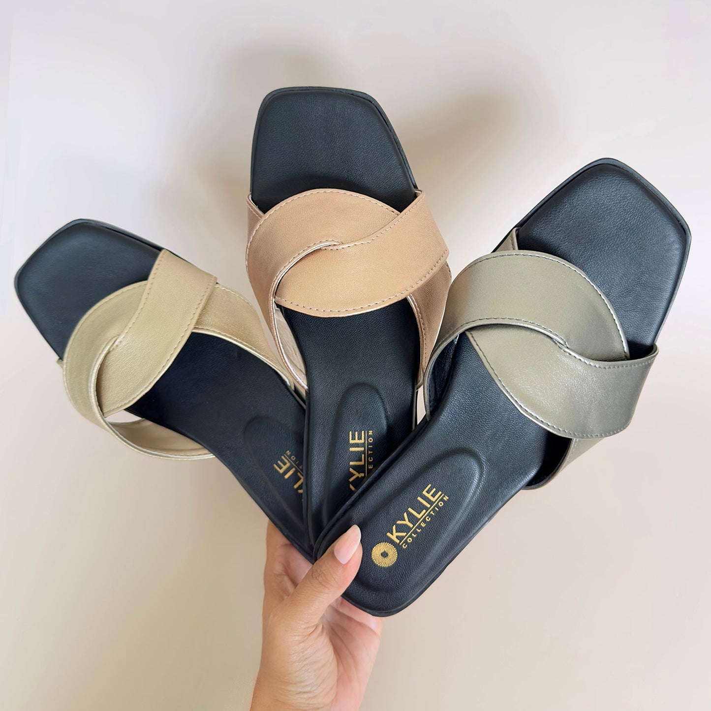 Cross Strap Slip-On Sandals
