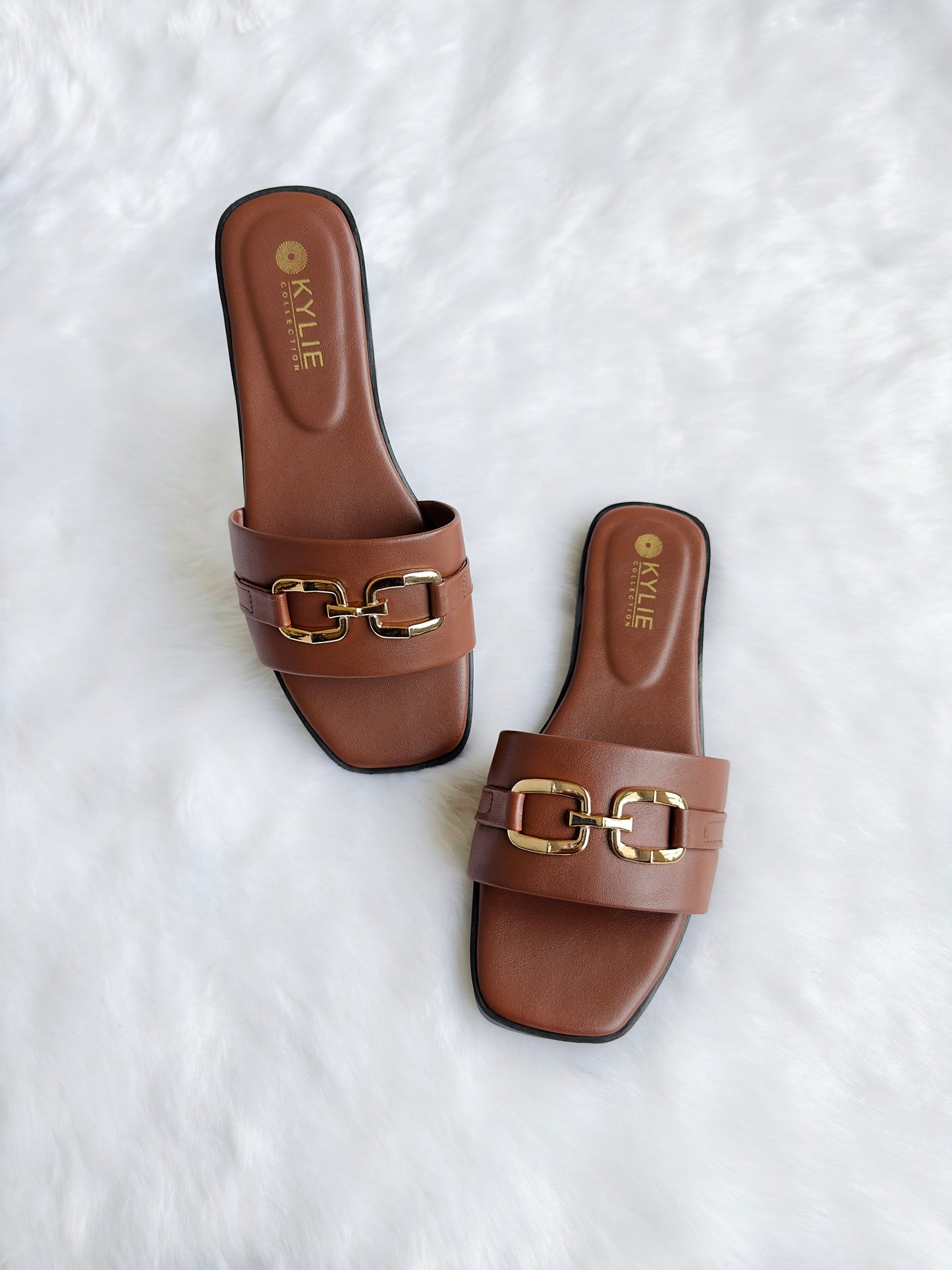Slide Sandals with Ornament