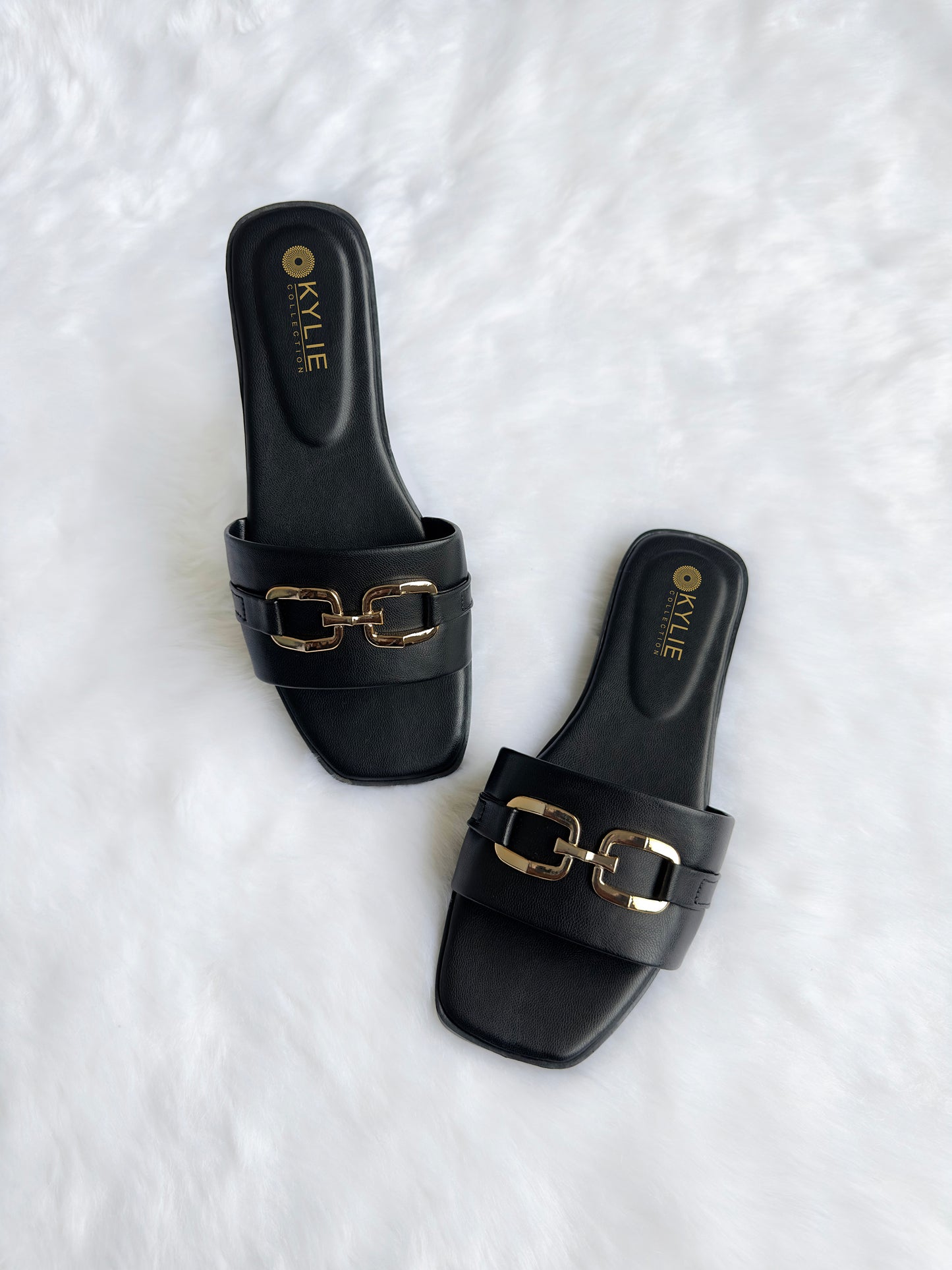 Slide Sandals with Ornament